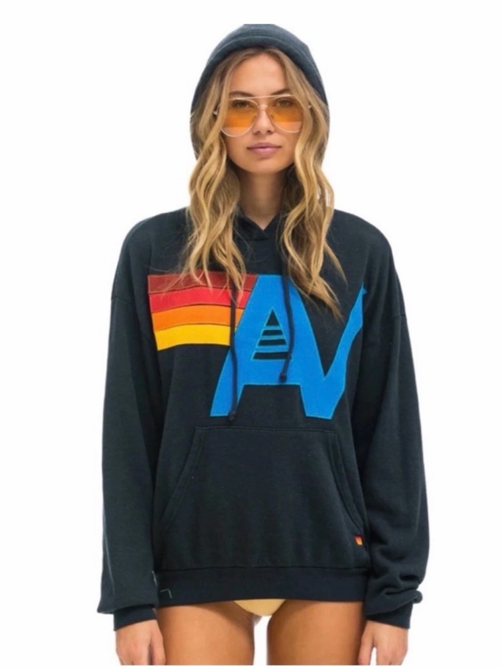 Aviator Nation Logo Stitch Pullover Hoodie